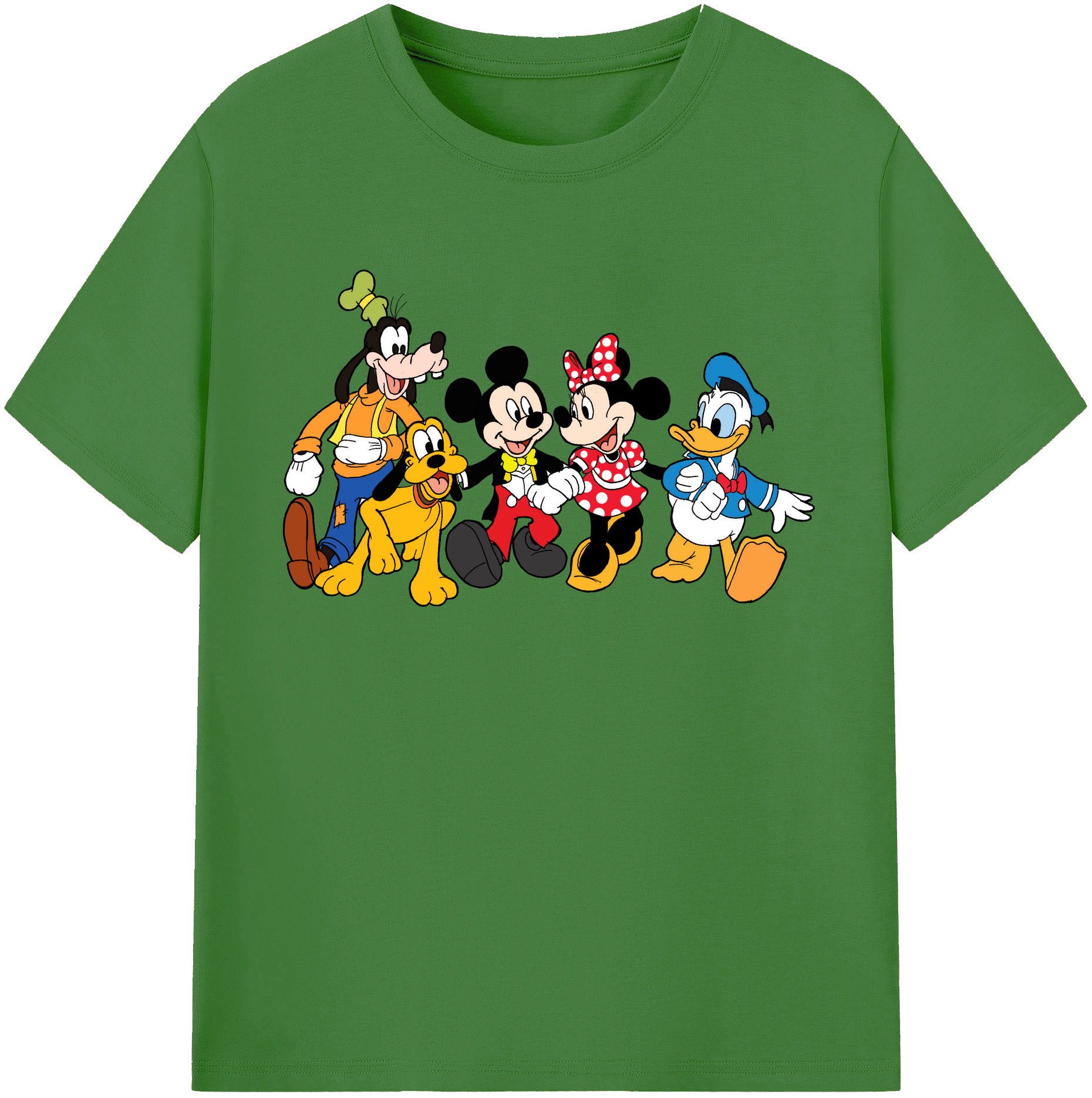 （画像用） ミッキーマウス Mickey Mouse レディースカジュアルプリントTシャツ（綿100％）